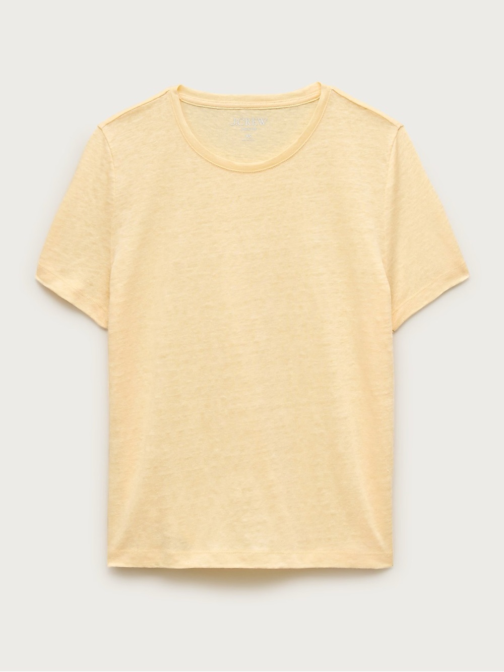 J.Crew 100% Linen Tee T Shirt Yellow size Large L